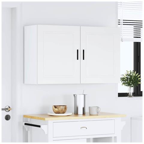 Pensili Da Cucina 2 Pz Porto Bianco In Legno Multistrato - Foto 3