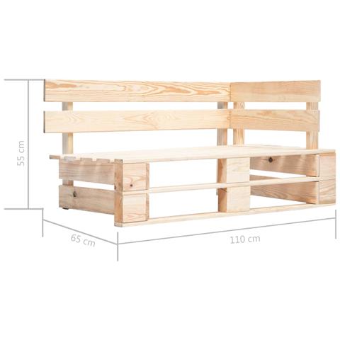 Divano Angolare Da Giardino Su Pallet Legno Di Pino Impregnato - Foto 7