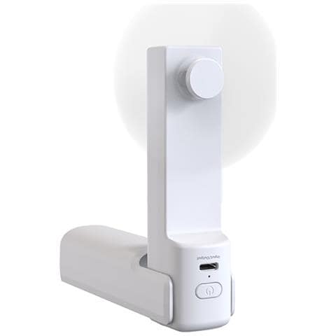Ventilatore Portatile 3 In 1 Led Powerbank - Compatto E Leggero, Bianco - Foto 1