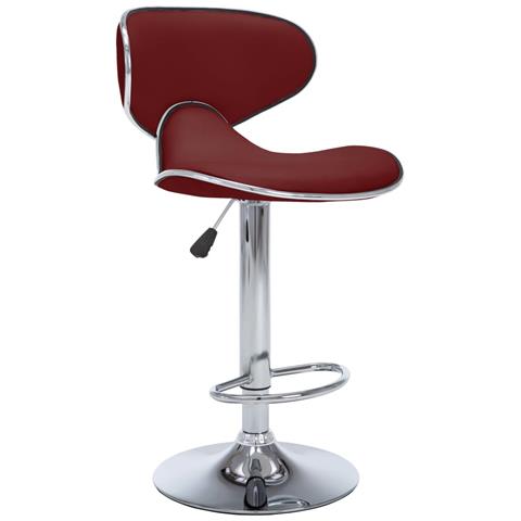 323649 - Bar Stools 2 Pcs Wine Red Faux Leather - Foto 2