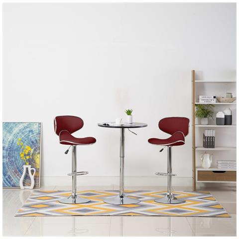 323649 - Bar Stools 2 Pcs Wine Red Faux Leather - Foto 8