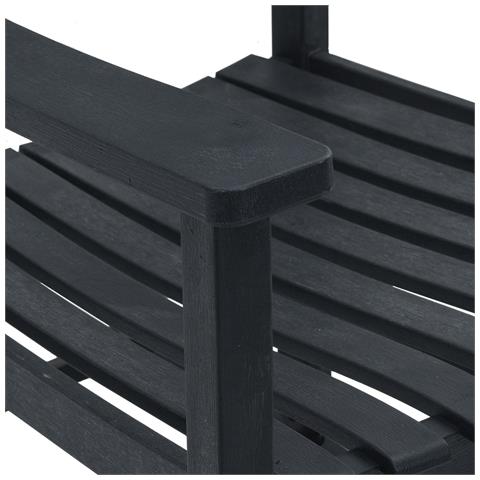 Sedia a dondolo da giardino Nera 65x84x114 cm HDPE - Foto 9