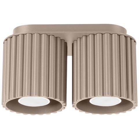 Lampada Da Soffitto Aura 2 Taupe Gu10 Sl. 1815 - Minimalist Lampada A Soffitto Talpa 12x21x10 Cm - Foto 1