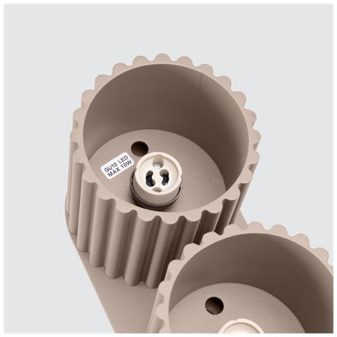 Lampada Da Soffitto Aura 2 Taupe Gu10 Sl. 1815 - Minimalist Lampada A Soffitto Talpa 12x21x10 Cm - Foto 8