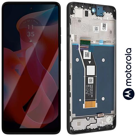 Schermo Completo Originale Moto G24 Display Lcd Con Touch E Telaio, Nero - Foto 1