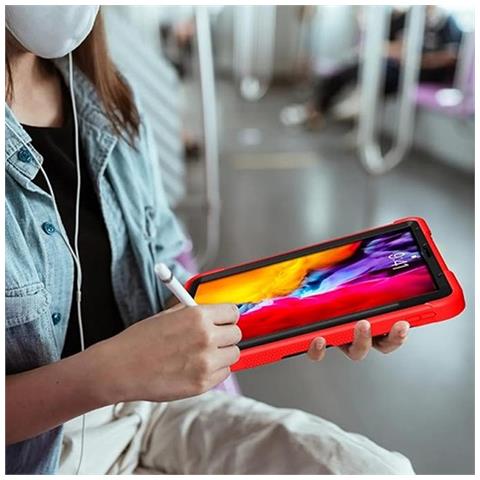 Custodia Armata Con Supporto Per Ipad Air 5/4 Pro 11 2020/21 Rosso - Foto 2