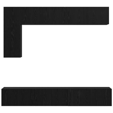 Set mobile TV 6 pcs Rovere nero 30.5 x 30 x 90 cm - Foto 9