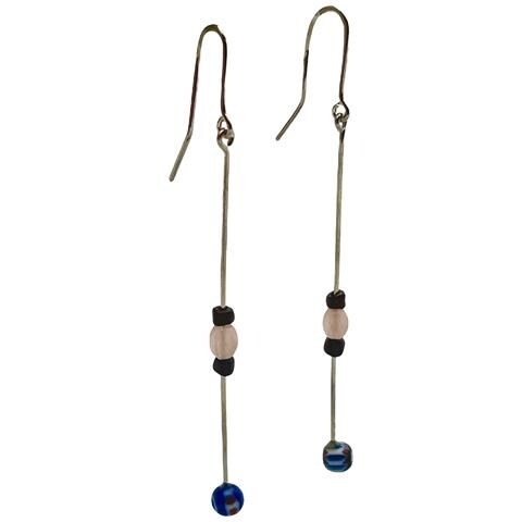 Ciondolo Lungo A Forma Di Bastoncino Di Ametista In Argento Sterling 925 E Cristallo - Argento Unico - Foto 2