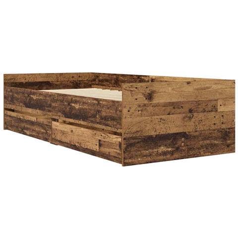 Struttura del letto Legno vecchio 90 x 190 cm Pino massello - Foto 1