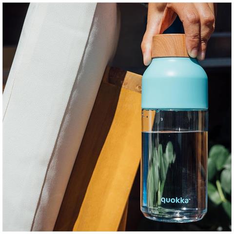 Bottiglia D'acqua Capacità 570ml In Ecozen Con Tappo In Bambù, Verde - Foto 4