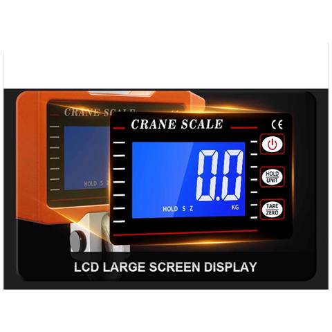 Bilancia A Gru Digitale 2000kg - Bilancia Sospesa Per Impieghi Gravosi Con Display Lcd, Alimentata A Batteria Orange - Foto 4
