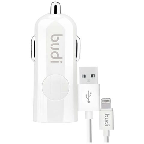 Caricatore Da Auto Usb 12w Con Cavo Usb A Lightning 1.2m, Bianco - Foto 1