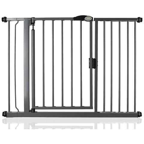Safetots Cancelletto Per Scale A Pressione Con Chiusura Automatica, 118,2cm - 125,2cm, Grigio Ardesia - Foto 1