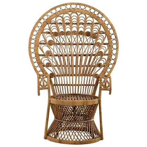 Poltrona In Canna E Bambù Marrone 75x50x144h Cm - Foto 2