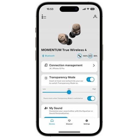 Cuffie Momentum True Wireless 4 - Nero Cooper - Foto 2