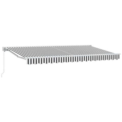 Tenda Retrattile Antracite e Bianco 400 x 200 cm - Foto 1