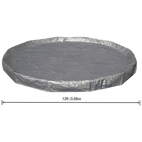 Copertura per piscina Ø4,88 m Rotondo Poliestere Grigio - Foto 6