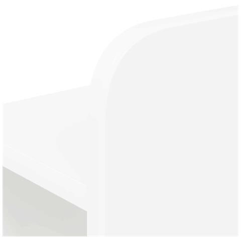 Testata del letto con archiviazione Bianco Legno ingegnerizzato - Foto 2