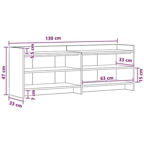 Mobile TV 135 x 33 x 47 cm Legno antico Legno ingegnerizzato - Foto 7