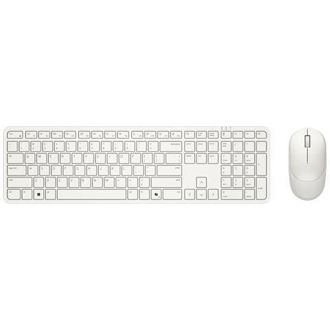 Pro 5 KM526 tastiera Mouse incluso Casa /ufficio RF Wireless QWERTY US International Bianco - Foto 1