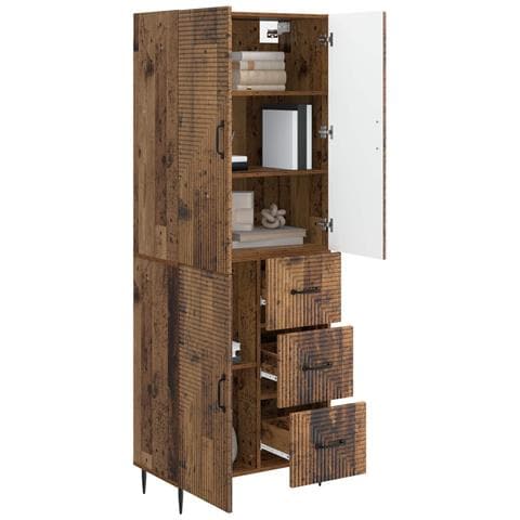 Set di armadi 2 pcs Legno antico 66 x 34,5 x 89,5 cm - Foto 2