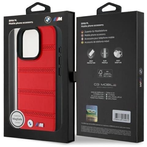 Bmw M Custodia Perforata E Cucita Magsafe Per Iphone 16 Pro Max - Rossa - Foto 7