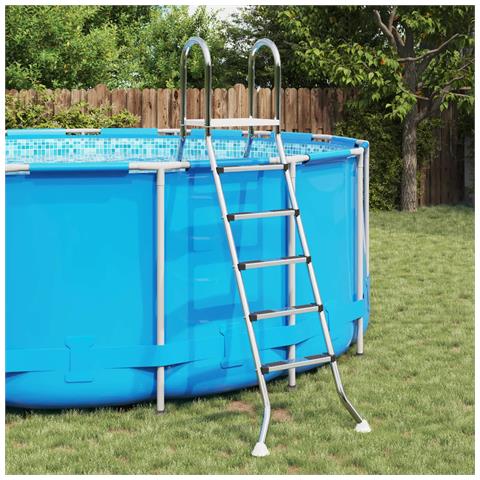 Scala per piscina fuori terra 224 x 175 cm 5-Gradino - Foto 2