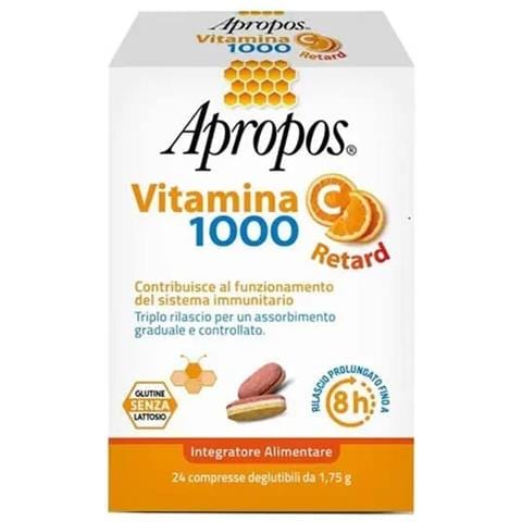 Apropos Vitamina C 1000 a Rilascio Prolungato 24 Compresse Deglutibili - Foto 1