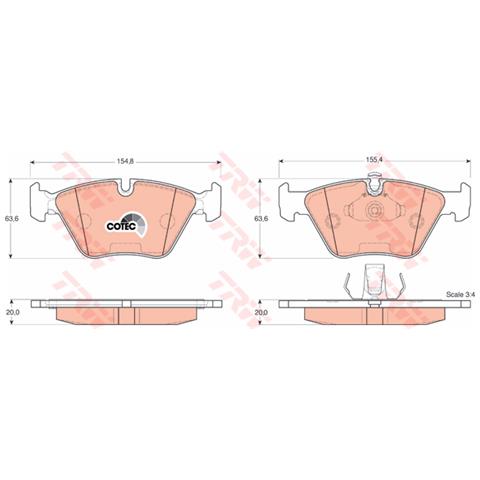 Kit Pastiglie Freno Gdb1404 - Foto 3