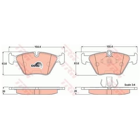 Kit Pastiglie Freno Gdb1404 - Foto 1