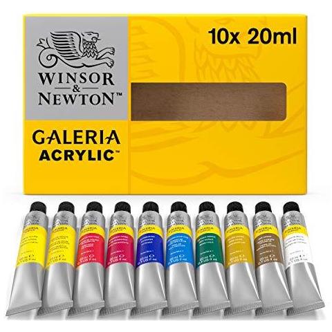 Winsor Newton Galeria Acrilico 10 X 20 Ml Tubo Di Vernice Set - Foto 1