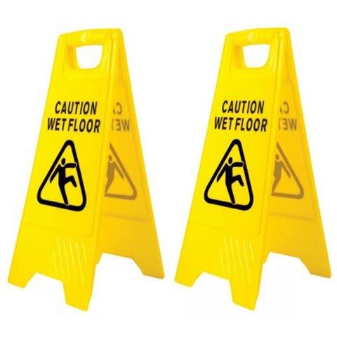 (confezione Da 2) Wet Floor Sign Frame A Segnaletica Di Sicurezza - Foto 1
