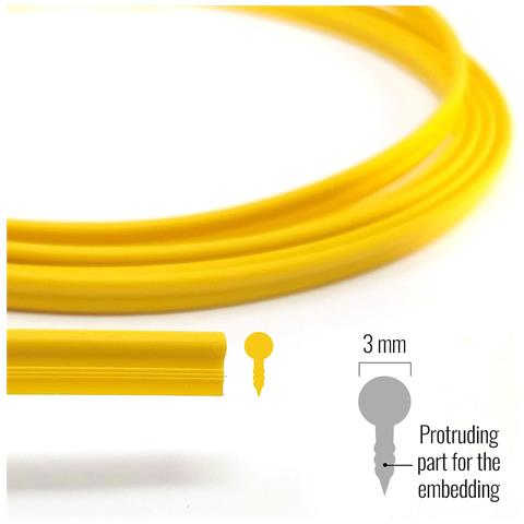 Trim Stripes Profilo A Incastro Per Interni Auto, Giallo, 3 Mm X 150 Cm - Foto 7