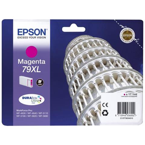 Originale Epson T7903 Magenta C13t79034010 Per Epson Wf4630 4640 5620 5110dw 5690dw 5190dw 79xl 17.1ml - 2.000 Pag. - Foto 2
