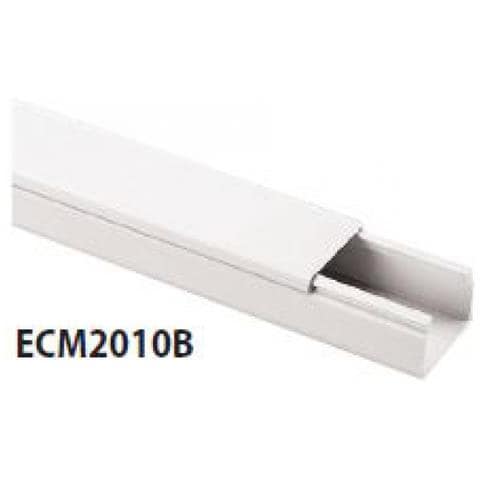 Minicanale Coperchio Frontale 20x10 Bianco Barra 2 Metri - Ecmc2010b - Foto 1