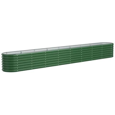 Letto Giardino Acciaio Verniciato a Polvere 332x40x36 cm Verde - Foto 1