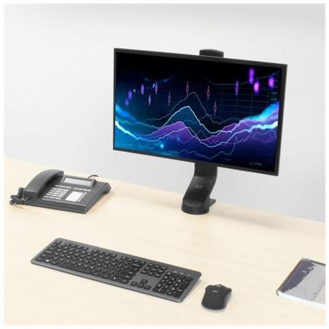 Ac8321 Supporto Da Tavolo Per Tv A Schermo Piatto 81,3 Cm (32"") Morsa /bullone Di Ancoraggio Nero - Foto 2