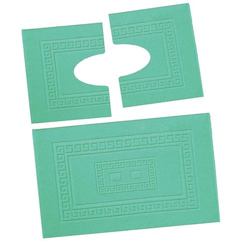 Tappeto Da Bagno Disegno Torino Colore Verde Par 3pezzi Verde - Foto 1