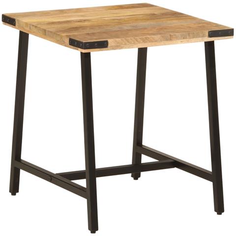 Tavolino 45x45x50cm In Legno Massello Di Mango E Ferro - Foto 1