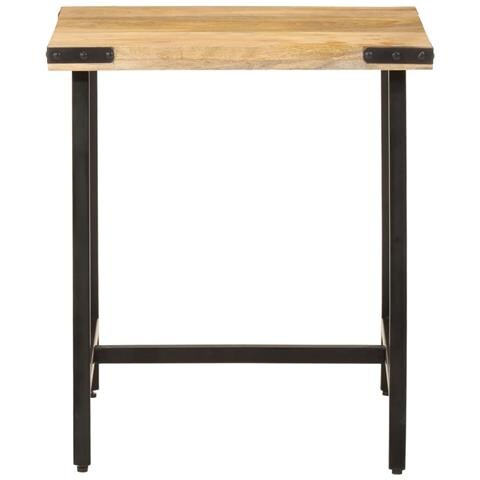 Tavolino 45x45x50cm In Legno Massello Di Mango E Ferro - Foto 2