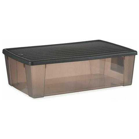 Scatola Portaoggetti Con Coperchio Stefanplast Elegance Grigio Plastica 30 L 38,5 X 17 X 59,5 Cm (6 Unità) - Foto 3