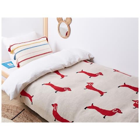 Coperta Reerh Cotone 130 X 170 Cm Beige - Foto 1