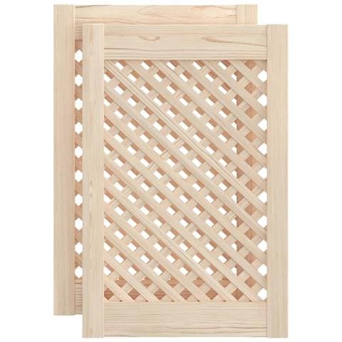 Ante Con Design A Reticolo 2 Pz 39,5x61,5 Cm In Legno Di Pino - Foto 2