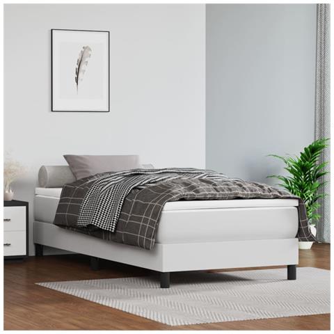 Materasso A Molle Per Bambini Bianco 80x160 Cm In Tessuto - Foto 1