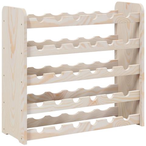 Portavini 67,5x25x60 Cm In Legno Massello Di Pino - Foto 2