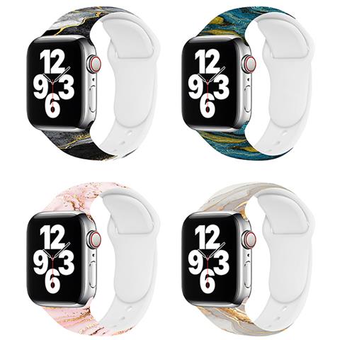 Set Di 4 Cinturini Per Apple Watch 38/40/41 Mm Gamma Cosmos In Tpu, Multicolore - Foto 1