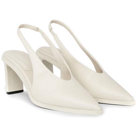 Heel Slingback Pump 70 High Scarpe Con Tacco Pelle Scarpe Donna Beige Eu 39, Hw0hw02059 Acg - Foto 1