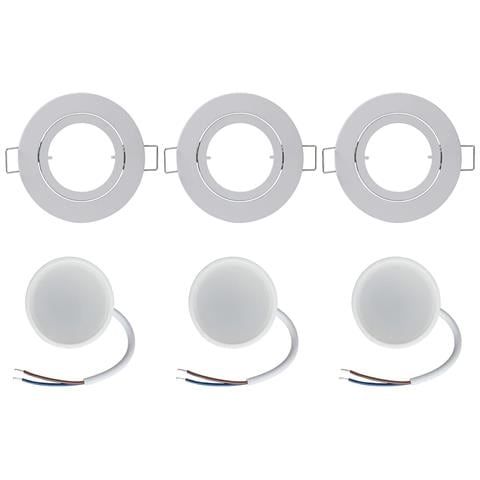 Set Di Tre Faretti Led 230v 5w - Design Elegante E Luminosità Intensa, 82x82 Cm - Foto 7