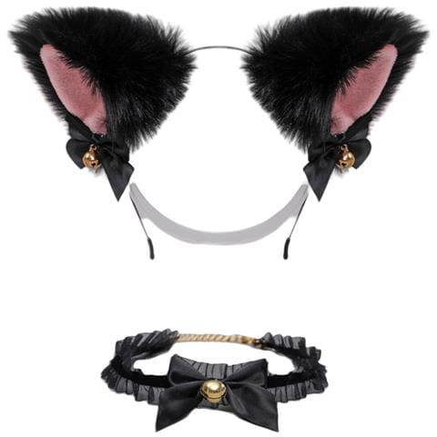 Cerchietto Lolita In Pizzo Con Girocollo Con Fiocco Black - Foto 1