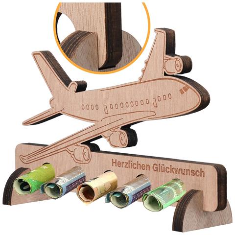 Regalo In Legno: Aereo Di Commercio Con Scritta In Tedesco, Unico E Speciale - Foto 1